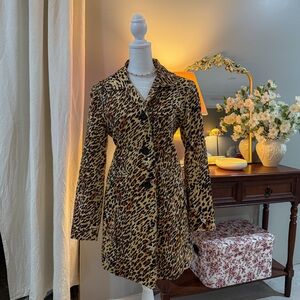 Worthington Leopard Print Coat with Black Lining